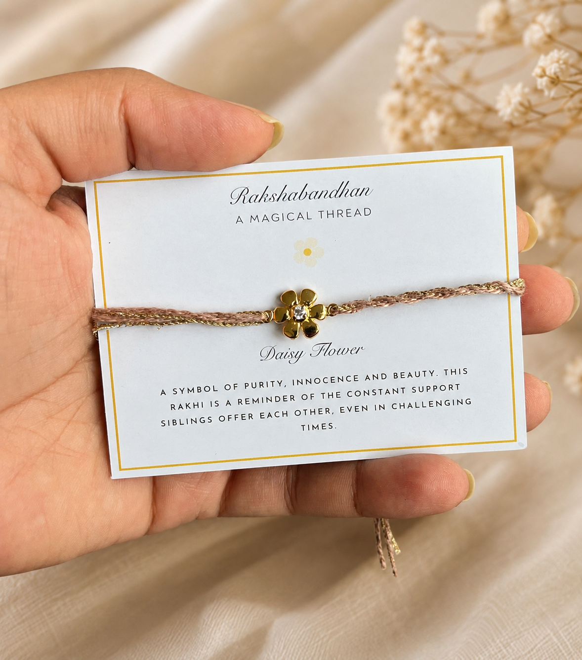 Golden Daisy Rakhi